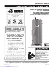 Reliance Water Heaters N71120NE Instruction Manual