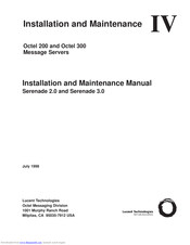 Octel Octel 200 Installation And Maintenance Manual
