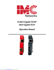 IMC Networks IE-iMcV-Gigabit TX/SFP Operation Manual