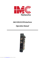 IMC Networks iMcV-DS3/E3/STS-LineTerm Operation Manual