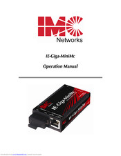 IMC Networks IE-Giga-MiniMc Operation Manual