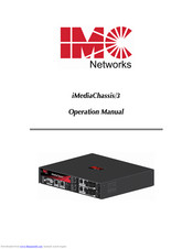 IMC Networks iMediaChassis/3 Operation Manual