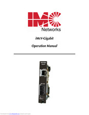 IMC Networks iMcV-Gigabit Operation Manual