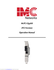 IMC Networks McPc-Gigabit Operation Manual