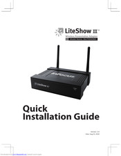 InFocus LiteShow III Quick Installation Manual