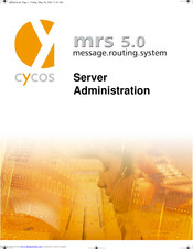 Cycos Cycos ERGO mrs 5.0 Administration Manual