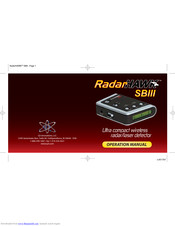 Q3 Innovations RADARHAWK SBIII Operation Manual