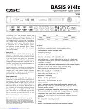QSC BASIS 914lz User Manual