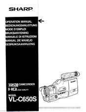 Sharp VL-C650S Operation Manual