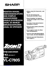 Sharp Zoom 12 VL-C780S Operation Manual