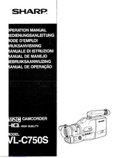 Sharp VL-C750S Operation Manual
