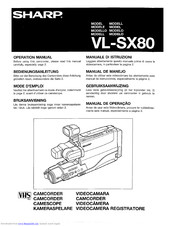 Sharp VL-SX80 Operation Manual
