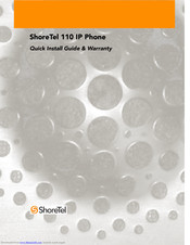 ShoreTel 110 Quick Install Manual