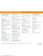 ShoreTel 110 Quick Reference