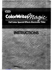 Sima ColorWriter Magic Instructions Manual