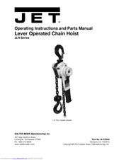 Jet JLH Series Operating Instructions And Parts Manual