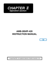 JUKI AMB-289/IP-420 Instruction Manual