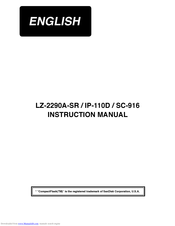JUKI LZ-2290A-SR/IP-110D/SC-916 Instruction Manual
