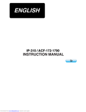 JUKI IP-310/ACF-172-1790 Instruction Manual
