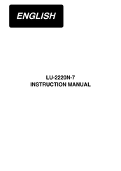 JUKI LU-2220N-7 Instruction Manual