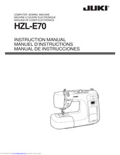 Juki HZL-E70 Instruction Manual