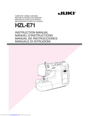 Juki HZL-E71 Instruction Manual