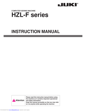 JUKI HZL-600 Instruction Manual