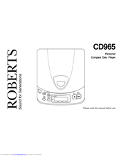 Roberts CD965 Manual