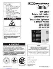 Roberts Gorden Combat UHAS400 Installation, Operation & Service Manual