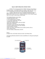 Robic SC-848W Operating Instructions Manual