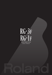 Roland RG-3F Owner's Manual