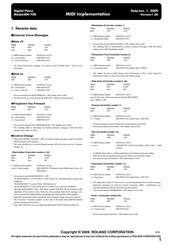 Roland RM-700 Midi Implementation Manual