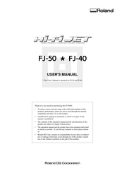 Roland FJ-40 User Manual