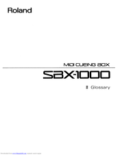 Roland SBX-1000 User Manual