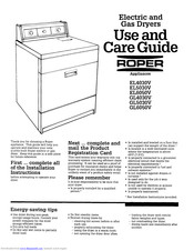 Roper EL4030V Use And Care Manual