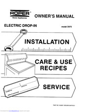 Roper ELECTRIC DROP-IN D975 Owner's Manual