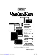 Roper FES385Y Use And Care Manual