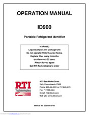 RTI ID900 Operation Manual