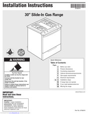 Whirlpool 9758570 Installation Instructions Manual