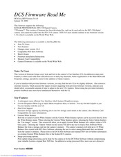 Kodak PROFESSIONAL DCS 330 Firmware Release Notes