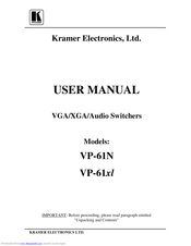 Kramer VP-61N User Manual