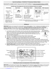 La Crosse Technology WS-2810U-IT Quick Setup Manual