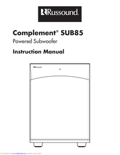 Russound COMPLEMENT SUB85 Instruction Manual