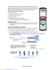 Samsung i600 Quick Start Manual