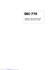 Aaeon SBC-770 User Manual