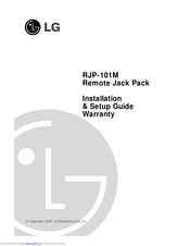 Lg RJP-101M Installation & Setup Manual