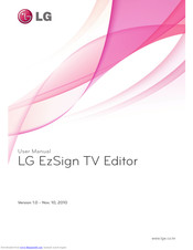 LG EzSign TV Editor User Manual