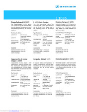 Sennheiser L1035 Specification