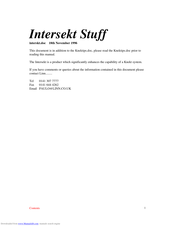 Linn Intersekt R8S8 Manual