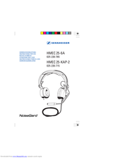 Sennheiser HMEC 25-KAP-2 Instructions For Use Manual